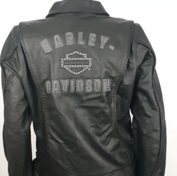 Harley Davidson Womens M Heritage Leather Jacket - Picture 4 of 14